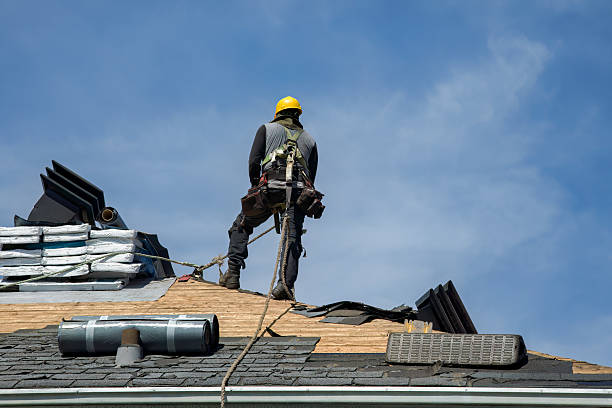 Professional Roof Replacement technician working in Davisburg, MI
